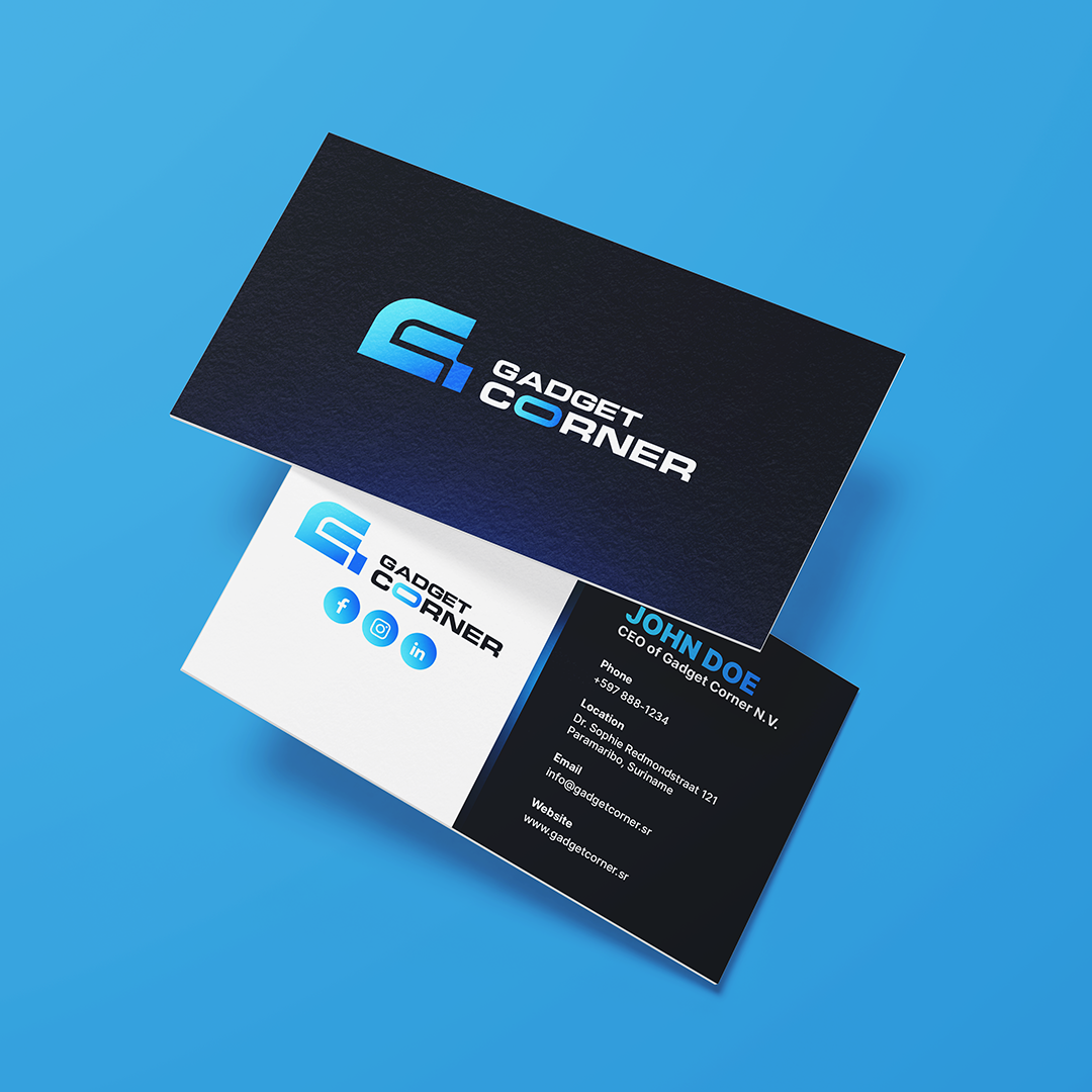 Gadget corner Business cards design